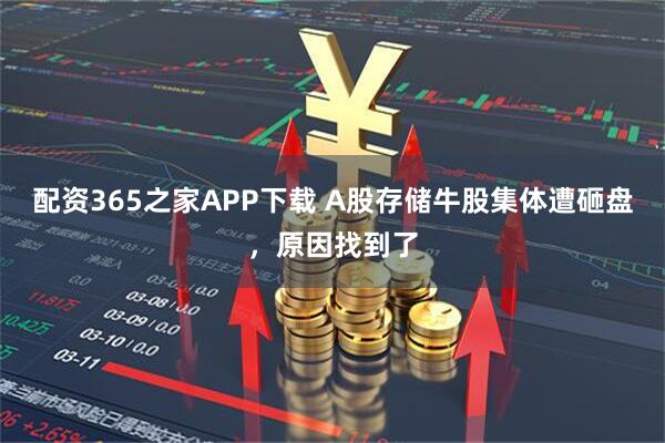 配资365之家APP下载 A股存储牛股集体遭砸盘,原因找到了